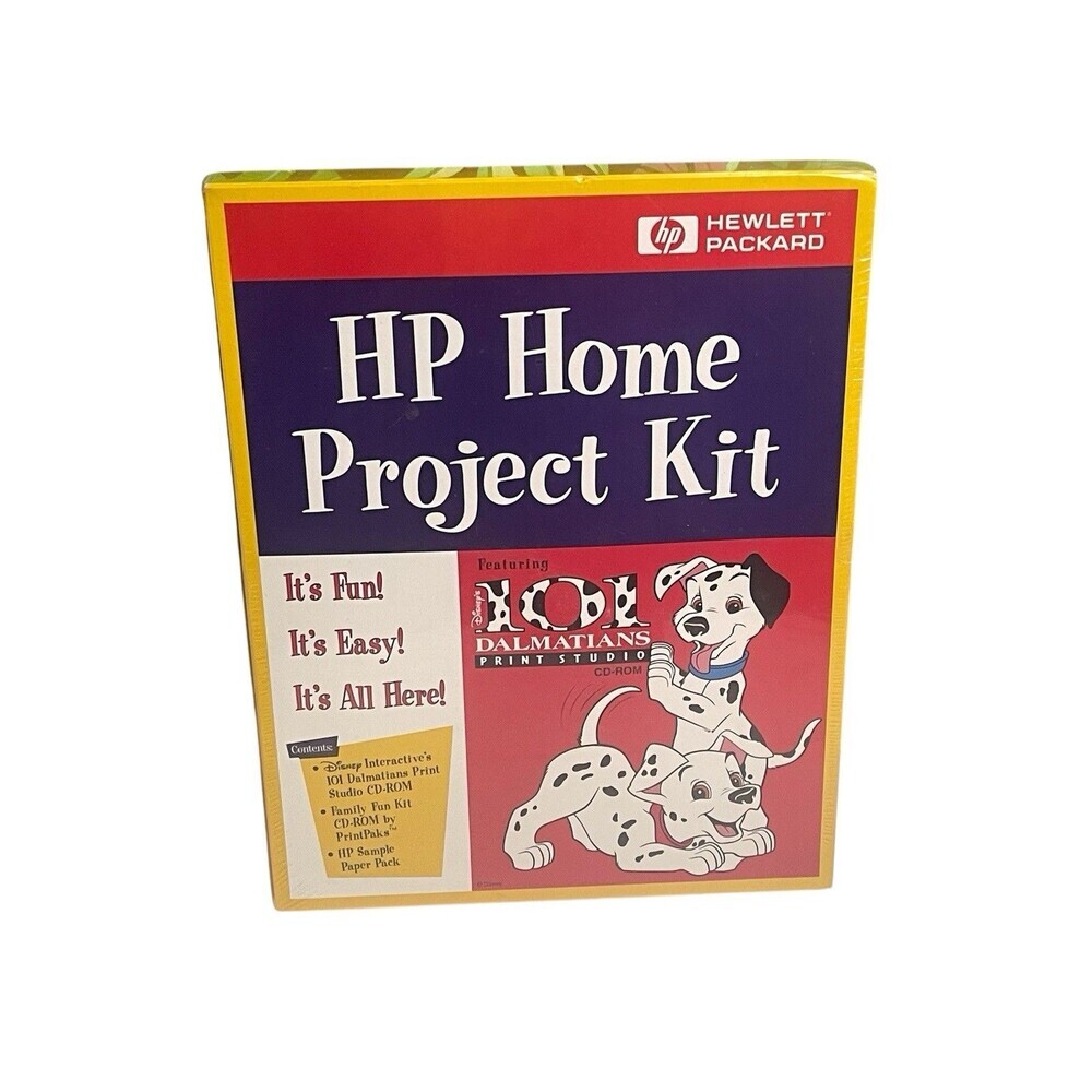 Disney 101 Dalmatians Print Studio HP Home Project Kit CD ROM  IN PACKAGE